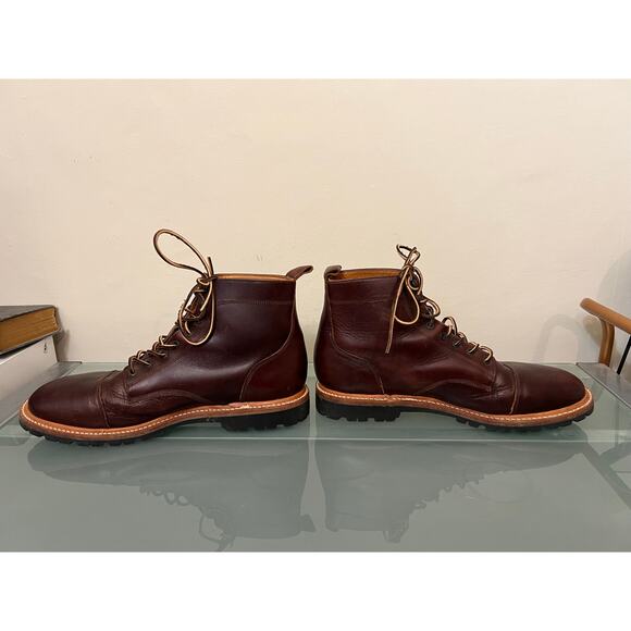 Taylor Stitch moto men\'s 11.5 boots brown leather chukka dress casual classic main image 10
